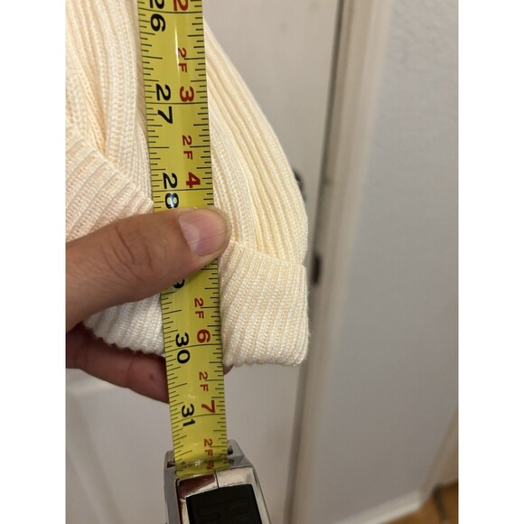 Lululemon Still At Ease Wrap M Ivory Cashmere Blend duster open Cardigan Sweater - Picture 9 of 9